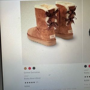 UGG Bailey bow boot , good condition